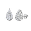Diamonair Lab Grown Diamond (F/VS+) 1.00 carat Round cut Sterling Silver Stud Earrings - Sterling Silver | Gold over Silver