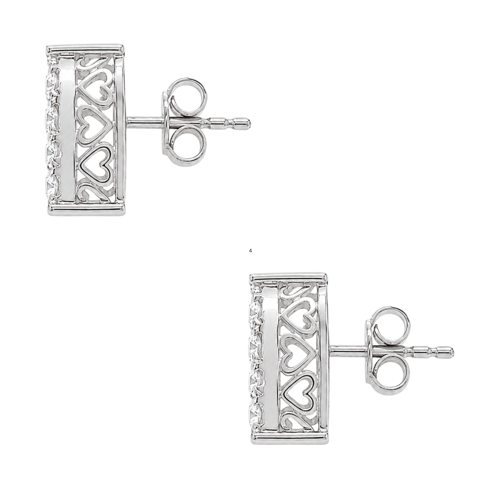 Diamonair Lab Grown Diamond (F/VS+) 1.00 carat Round cut Sterling Silver Stud Earrings - Sterling Silver | Gold over Silver