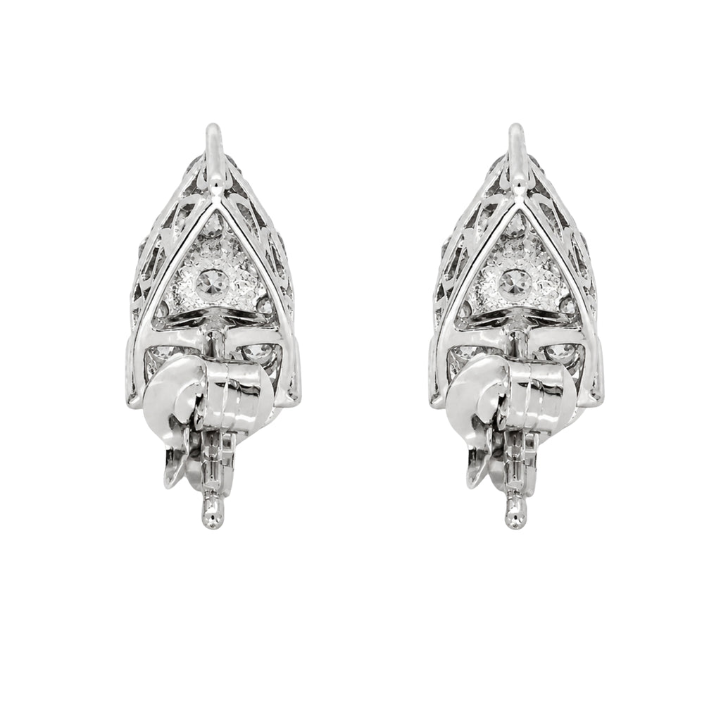 Diamonair Lab Grown Diamond (F/VS+) 1.00 carat Round cut Sterling Silver Stud Earrings - Sterling Silver | Gold over Silver