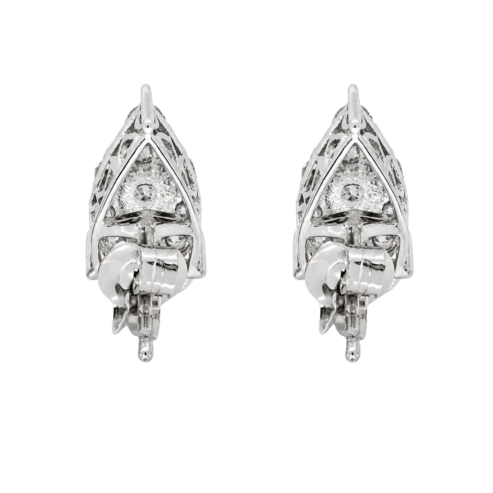 Diamonair Lab Grown Diamond (F/VS+) 1.00 carat Round cut Sterling Silver Stud Earrings - Sterling Silver | Gold over Silver