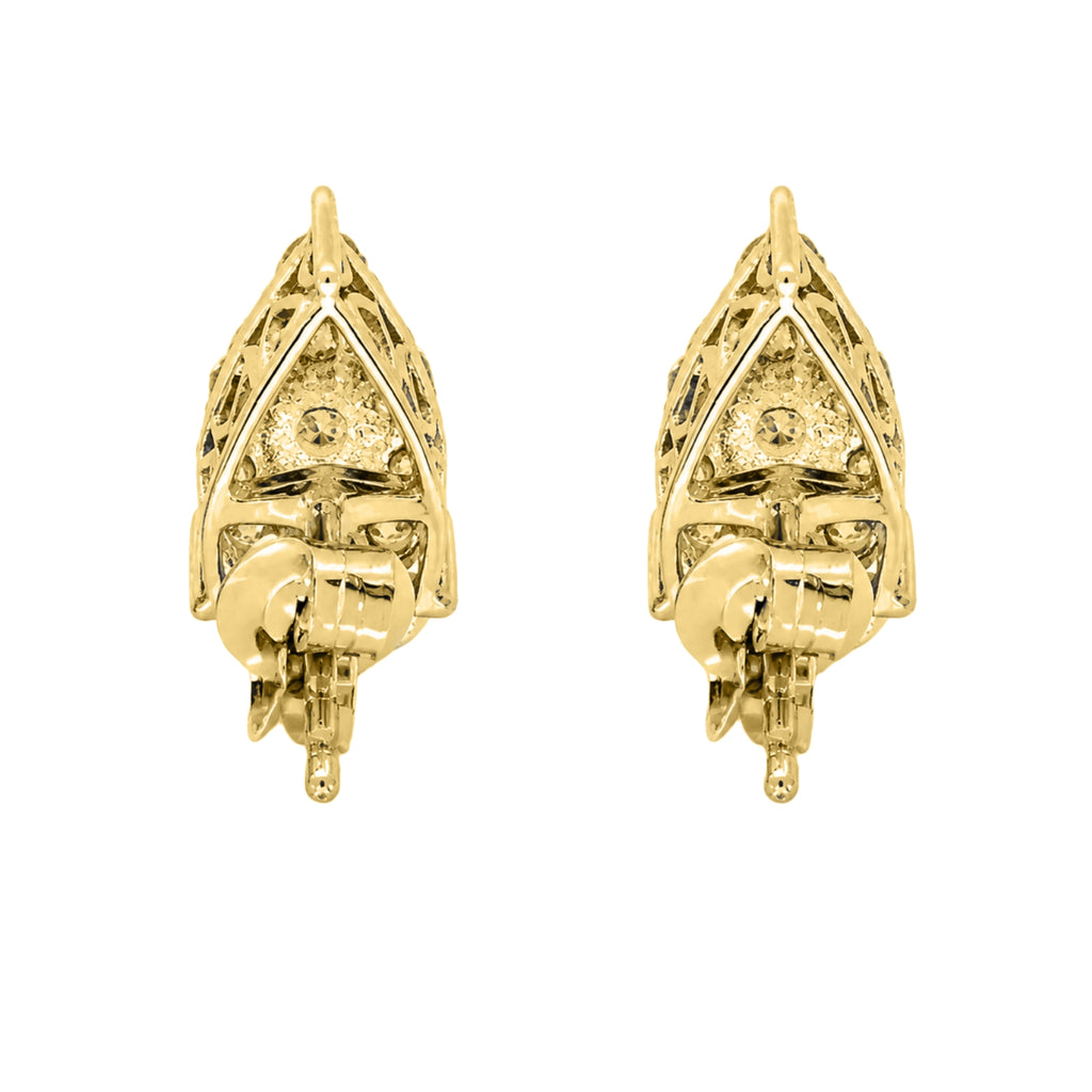 Diamonair Lab Grown Diamond (F/VS+) 1.00 carat Round cut Sterling Silver Stud Earrings - Sterling Silver | Gold over Silver