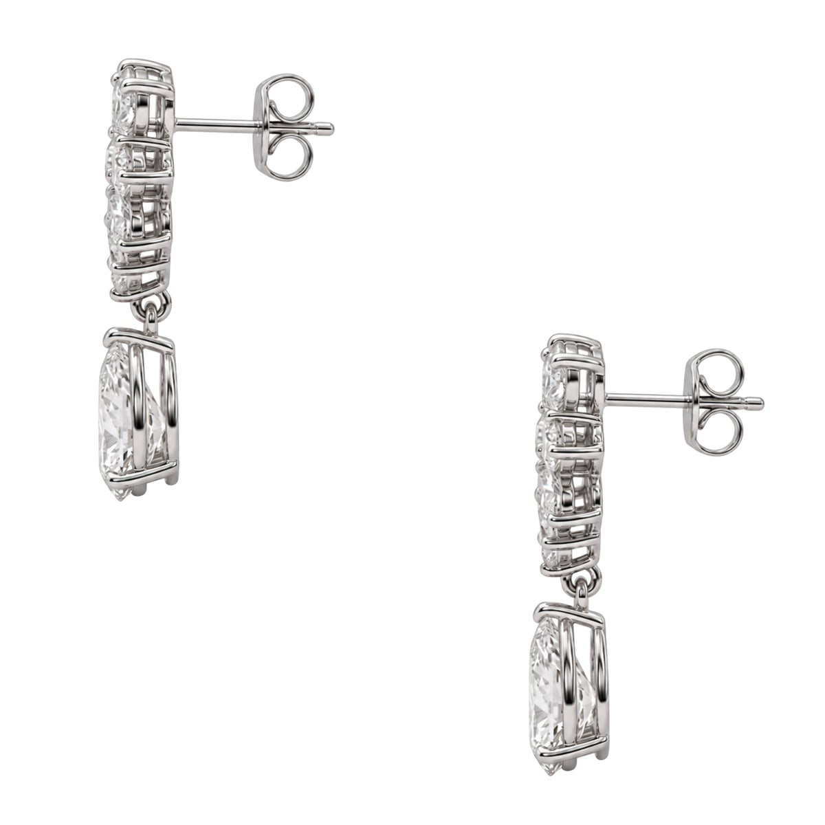 5 ctw Pear-Marquise Drop Earrings