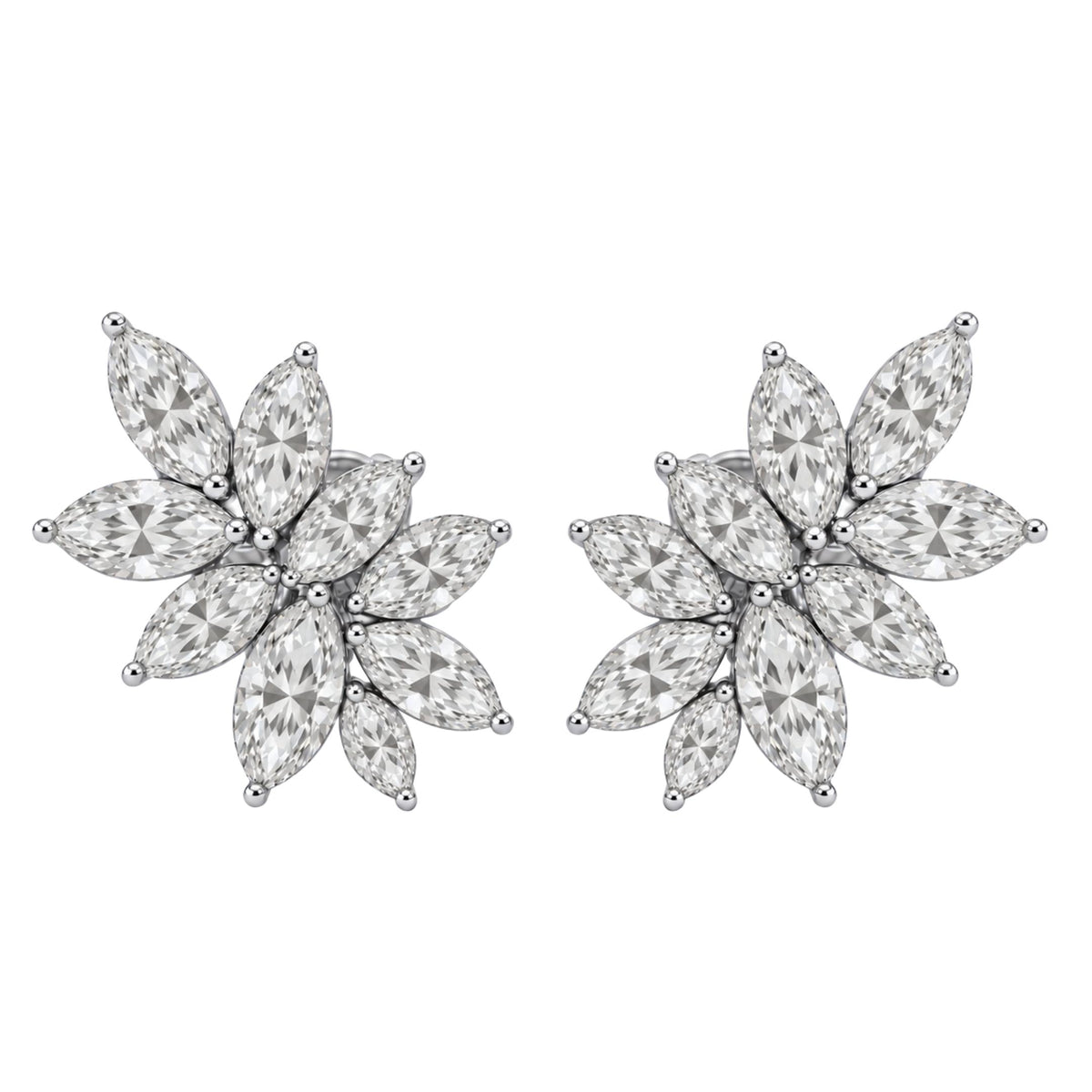 2 ctw Marquise Stud Earrings