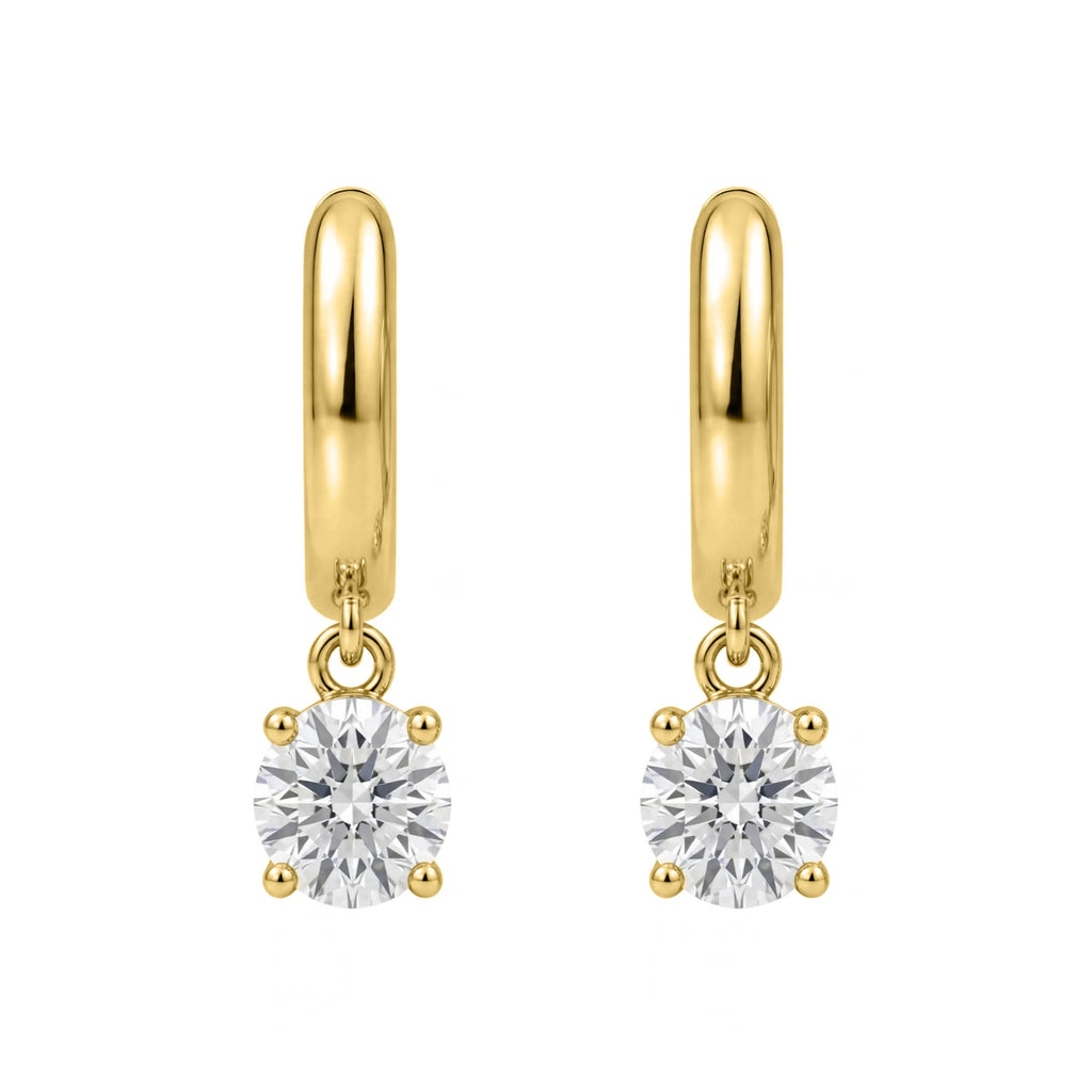 1-4 ctw Round Hoop Earrings