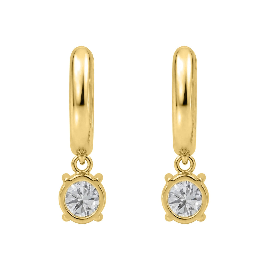 1-4 ctw Round Hoop Earrings
