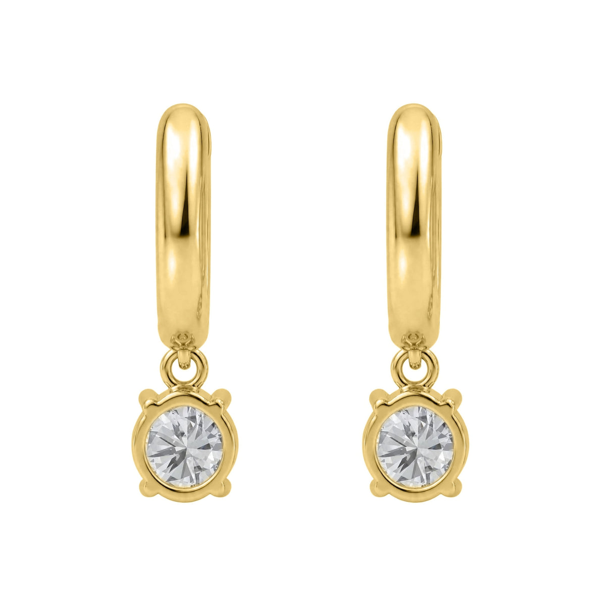 1-4 ctw Round Hoop Earrings
