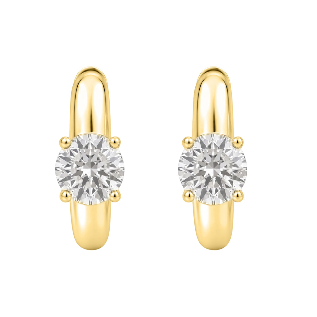 1-4 ctw Round Hoop Earrings