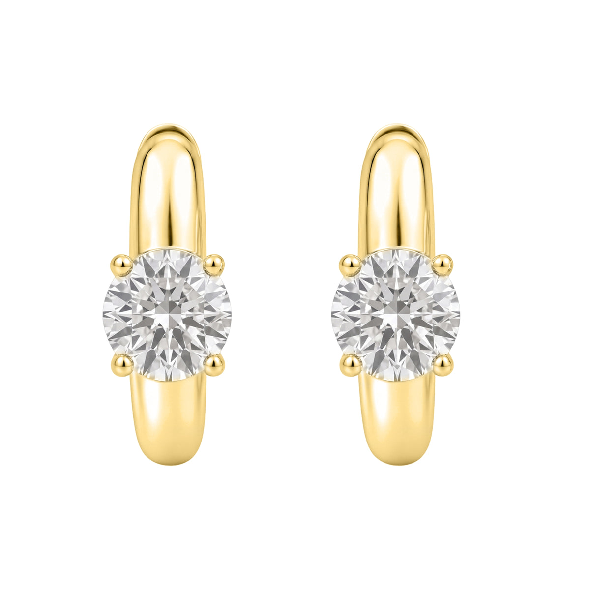 1-4 ctw Round Hoop Earrings