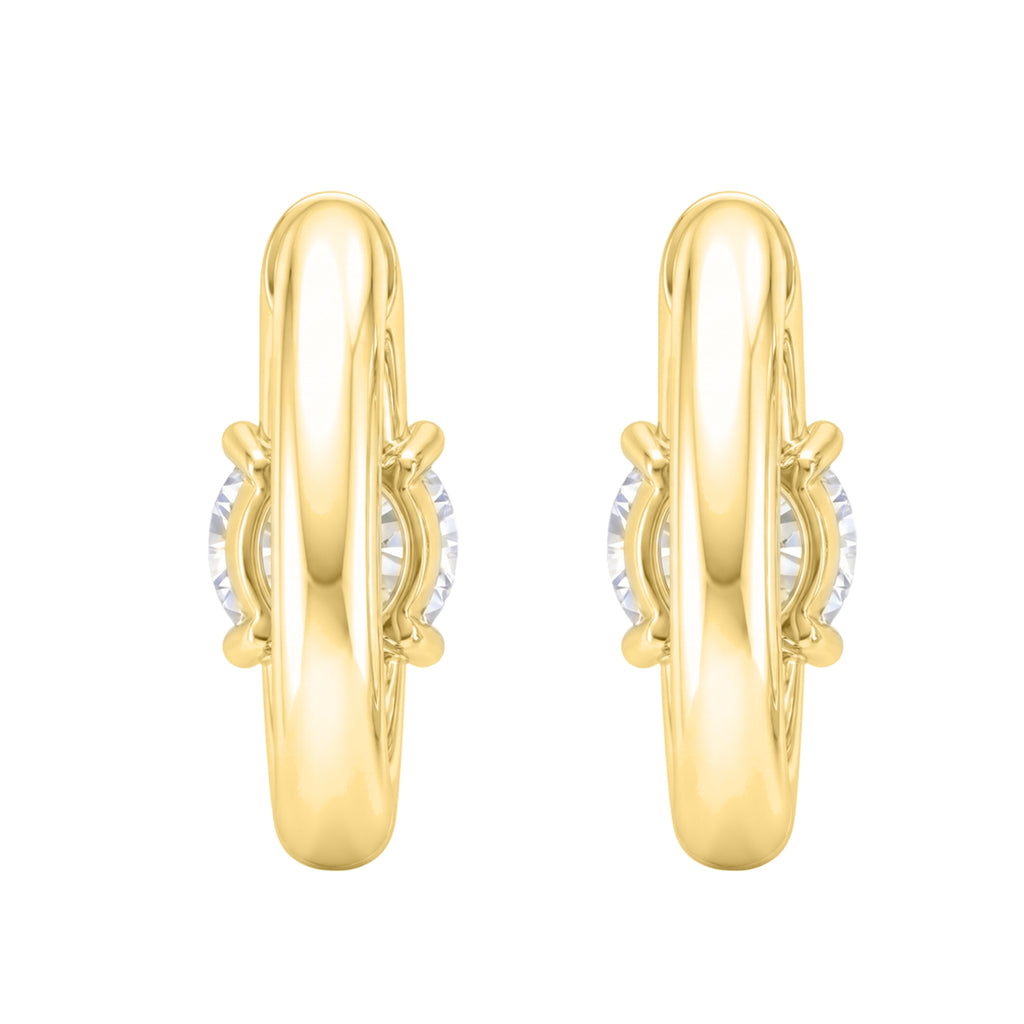 1-4 ctw Round Hoop Earrings