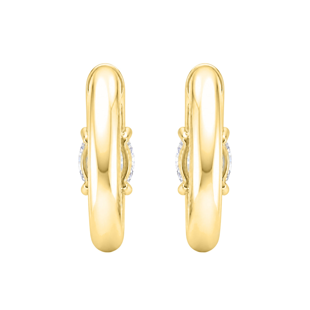 1-4 ctw Oval Hoop Earrings