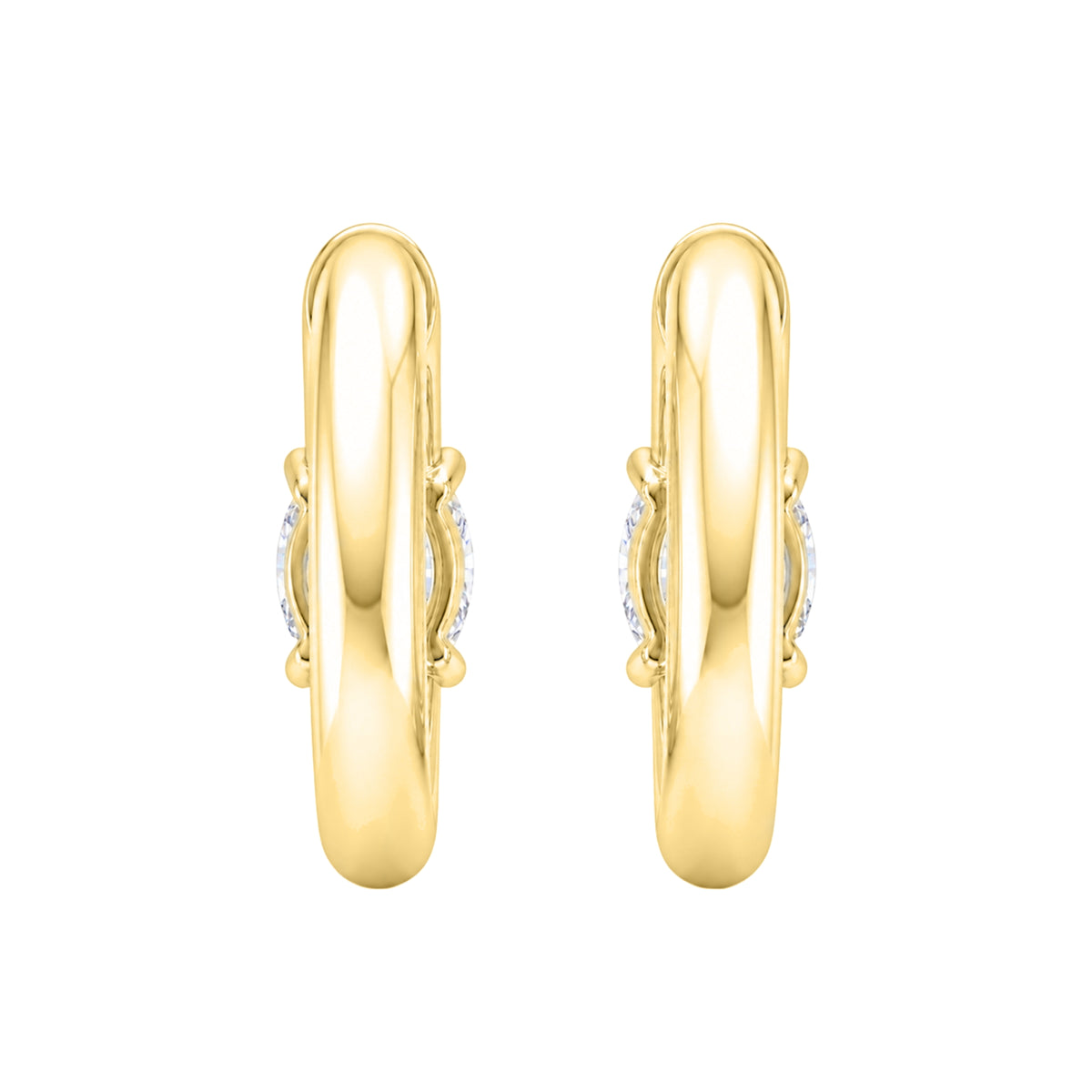 1-4 ctw Oval Hoop Earrings