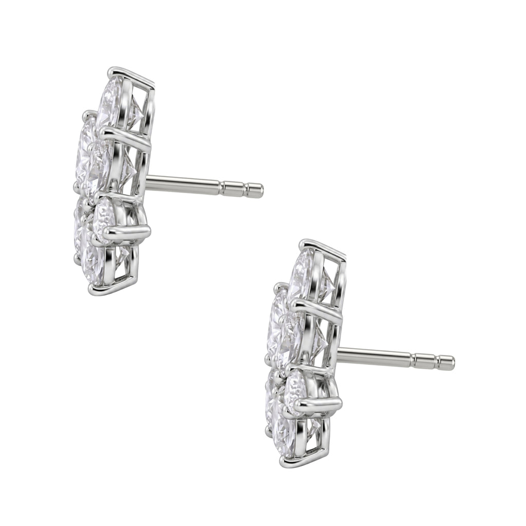 3 ctw Pear-Marquise Stud Earrings