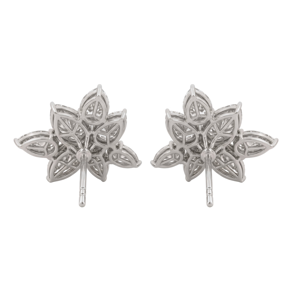 3 ctw Pear-Marquise Stud Earrings