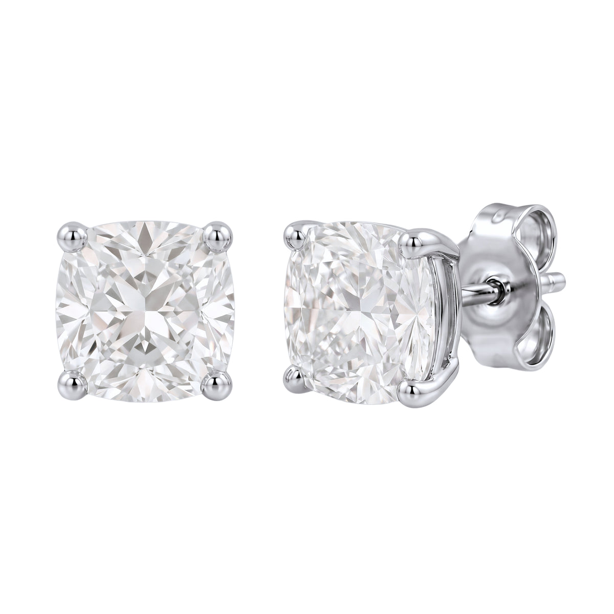 1-6 ctw Cushion Solitaire Stud Earrings