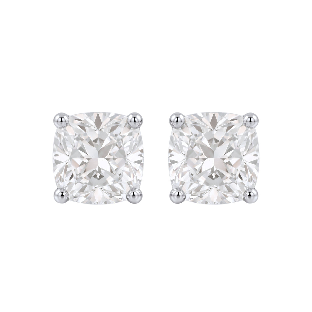 1-6 ctw Cushion Solitaire Stud Earrings
