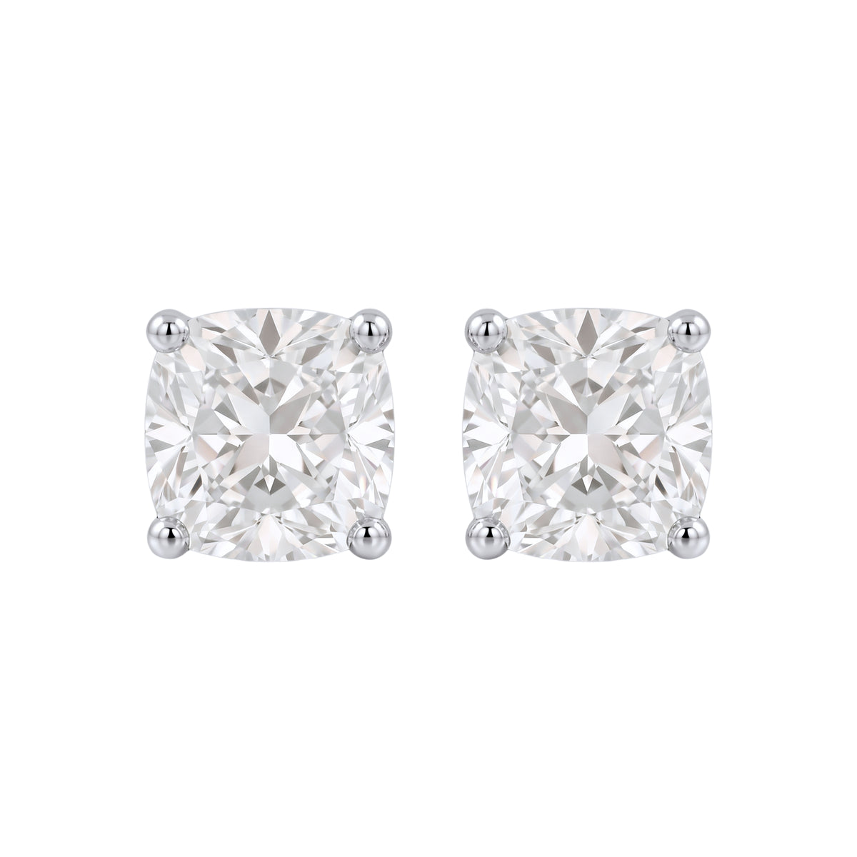 1-6 ctw Cushion Solitaire Stud Earrings