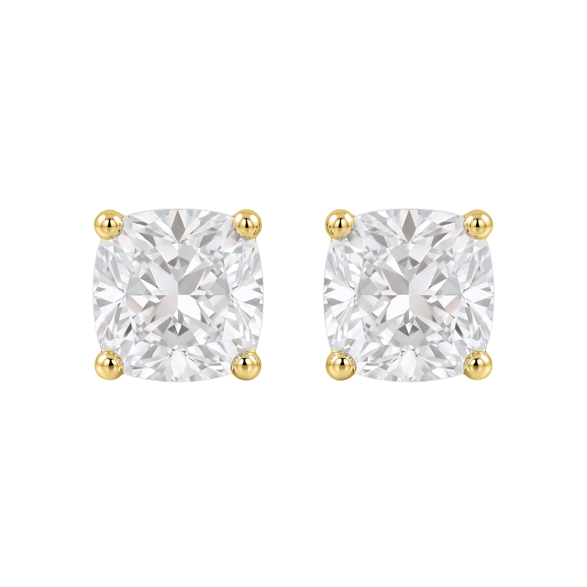 1-6 ctw Cushion Solitaire Stud Earrings