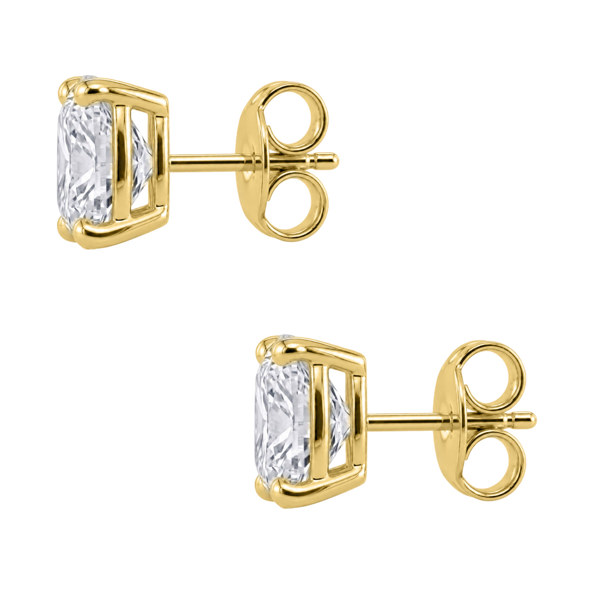 1-6 ctw Cushion Solitaire Stud Earrings