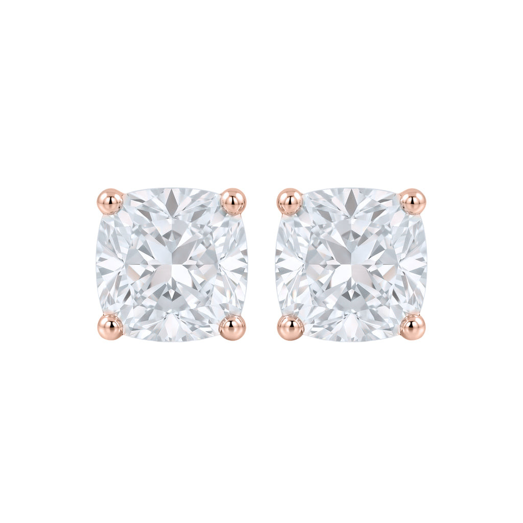 1-6 ctw Cushion Solitaire Stud Earrings