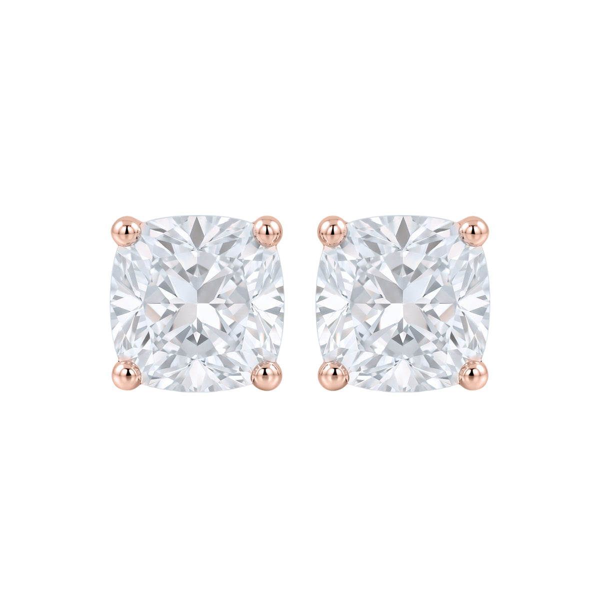1-6 ctw Cushion Solitaire Stud Earrings