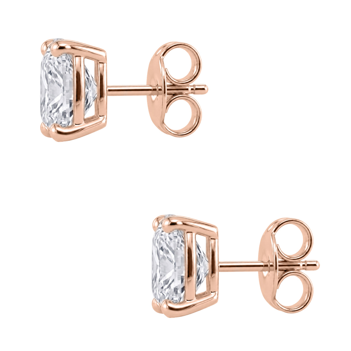 1-6 ctw Cushion Solitaire Stud Earrings