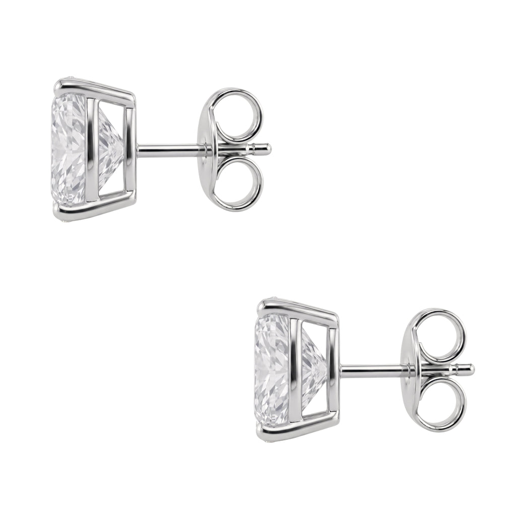1-6 ctw Heart Solitaire Stud Earrings