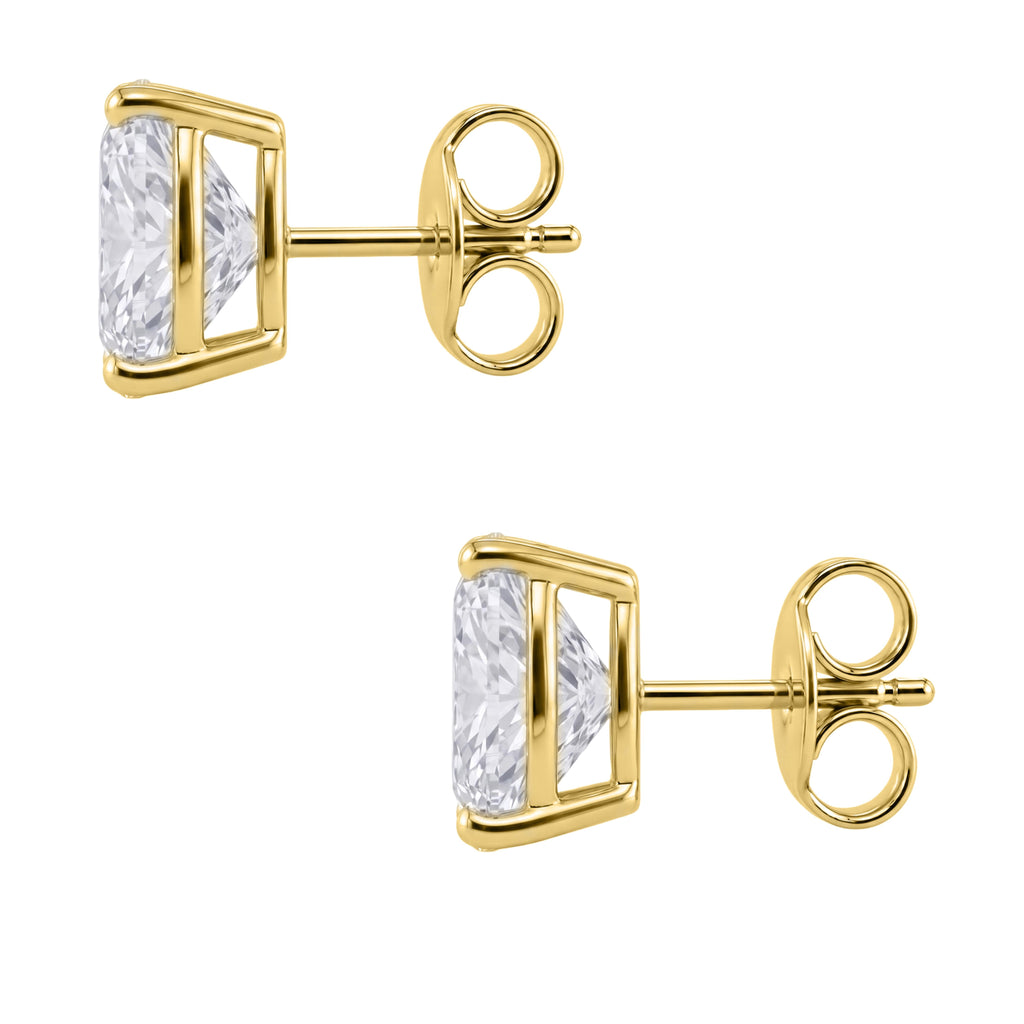 1-6 ctw Heart Solitaire Stud Earrings