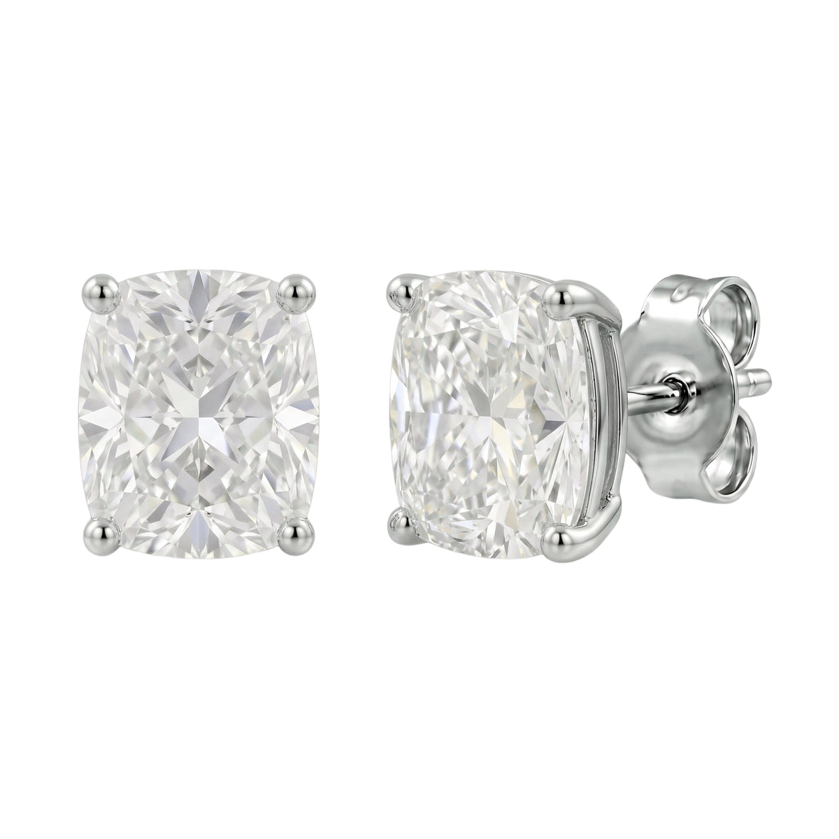 1-6 ctw Long Cushion Solitaire Stud Earrings
