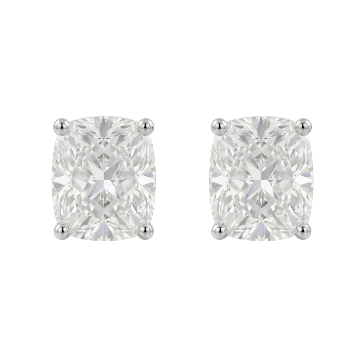 1-6 ctw Long Cushion Solitaire Stud Earrings