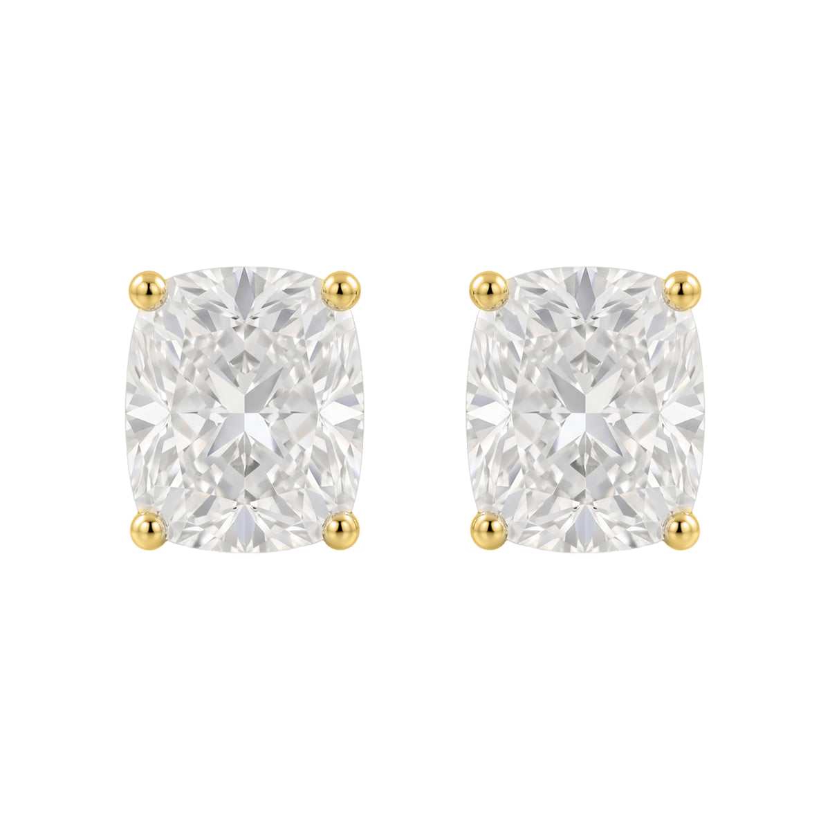 1-6 ctw Long Cushion Solitaire Stud Earrings