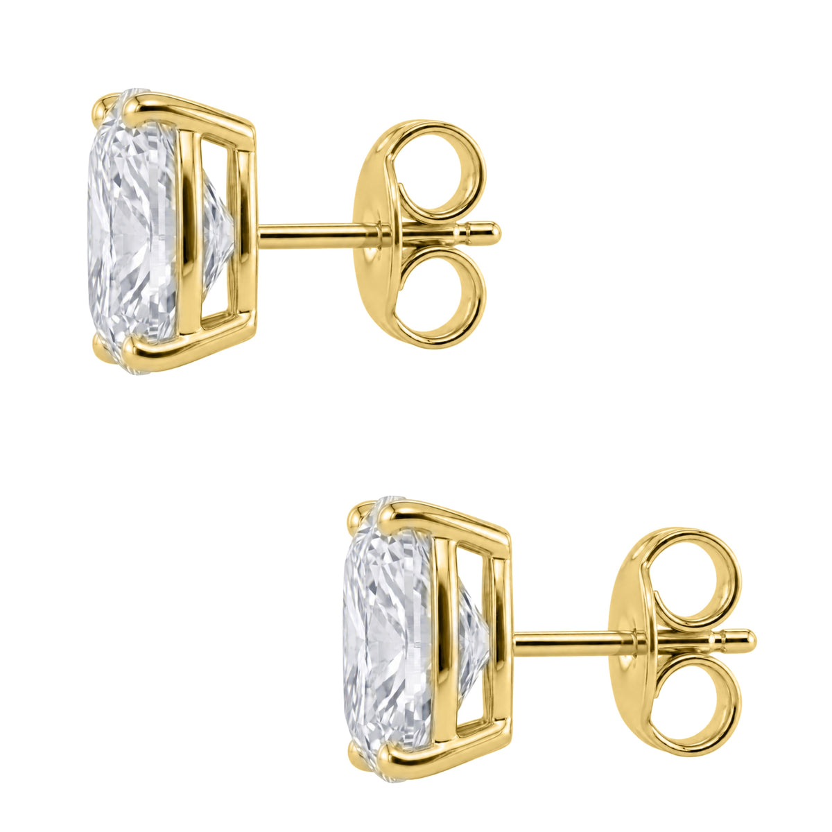 1-6 ctw Long Cushion Solitaire Stud Earrings
