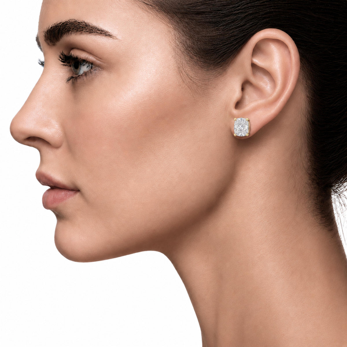1-6 ctw Long Cushion Solitaire Stud Earrings