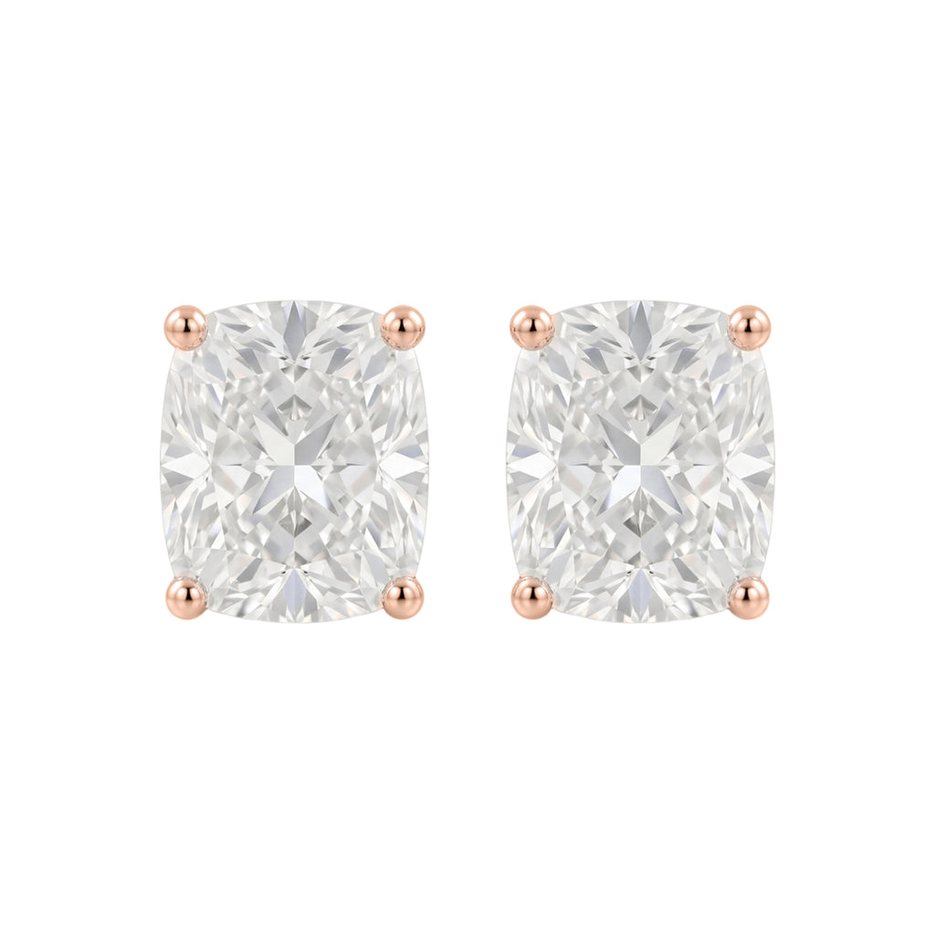 1-6 ctw Long Cushion Solitaire Stud Earrings