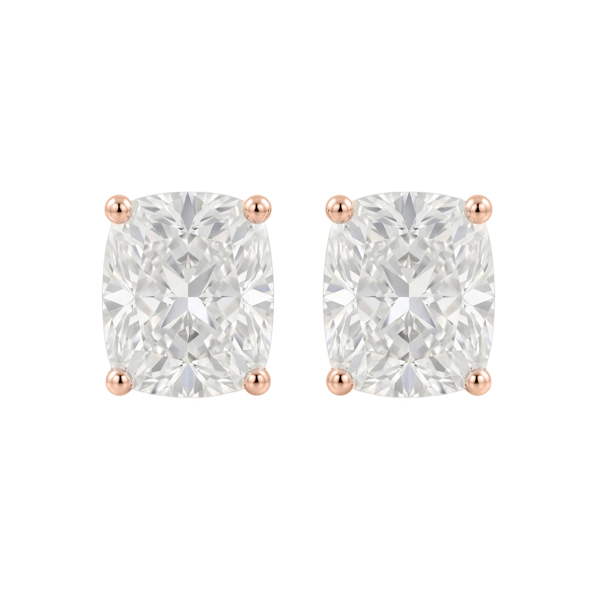 1-6 ctw Long Cushion Solitaire Stud Earrings