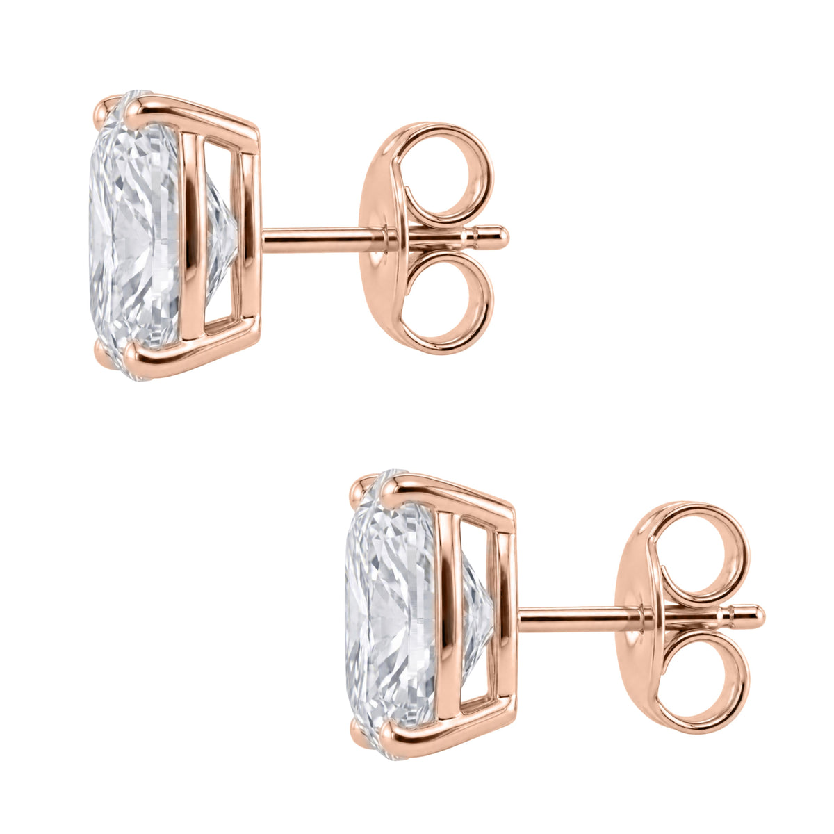 1-6 ctw Long Cushion Solitaire Stud Earrings