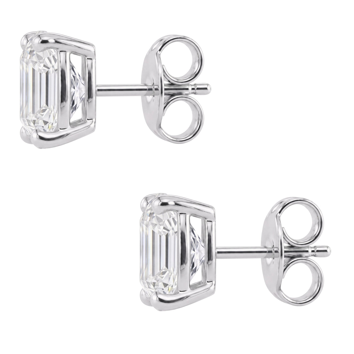 1-6 ctw Asscher Solitaire Stud Earrings