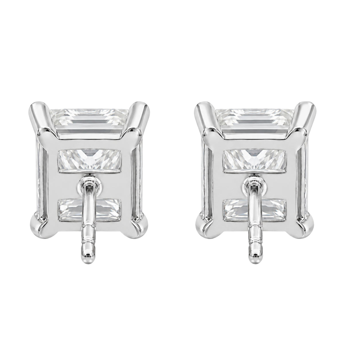 1-6 ctw Asscher Solitaire Stud Earrings