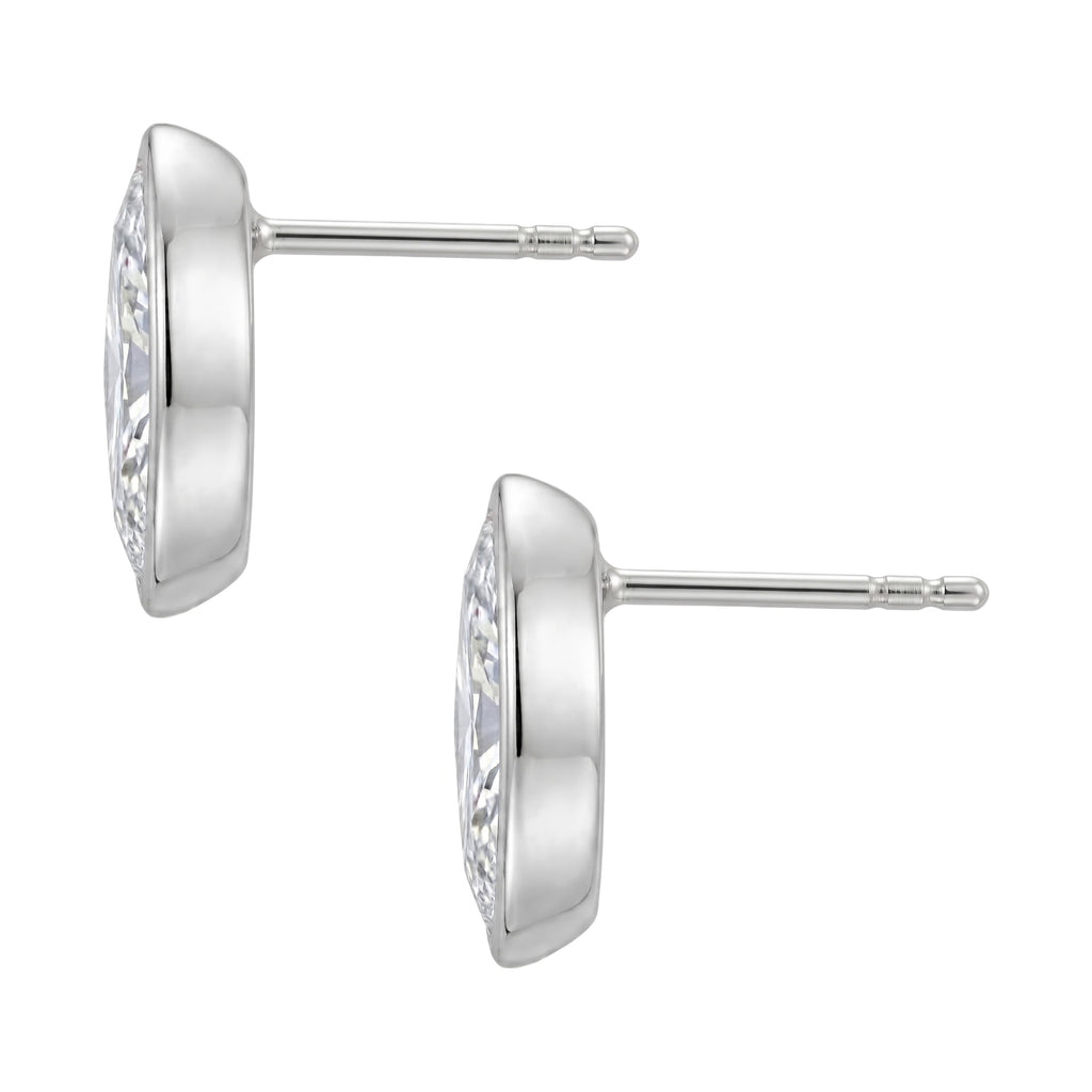 1-6 ctw Marquise Solitaire Bezel Stud Earrings