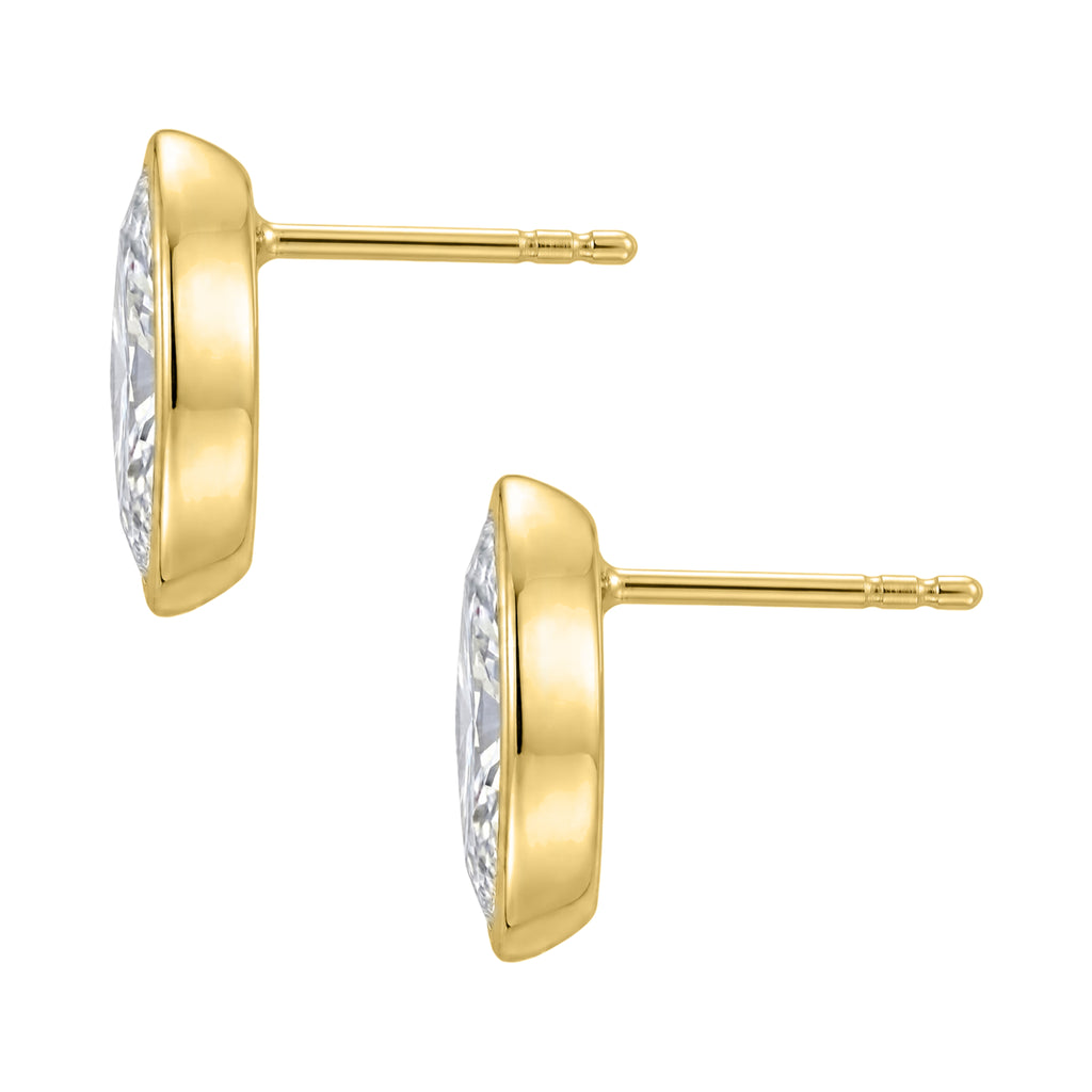 1-6 ctw Marquise Solitaire Bezel Stud Earrings