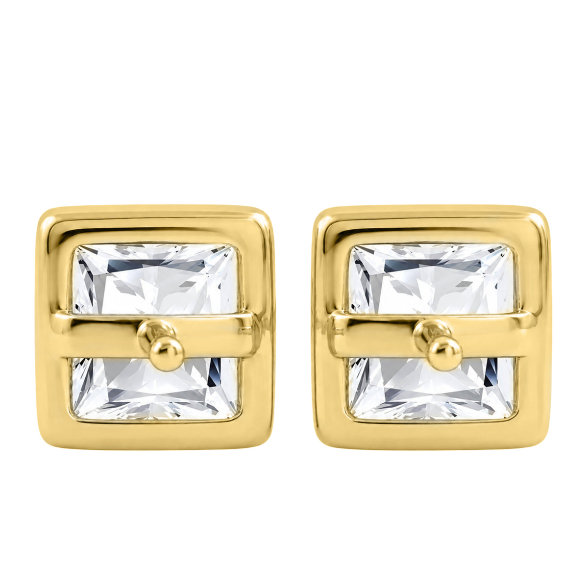 1-6 ctw Princess Solitaire Bezel Stud Earrings