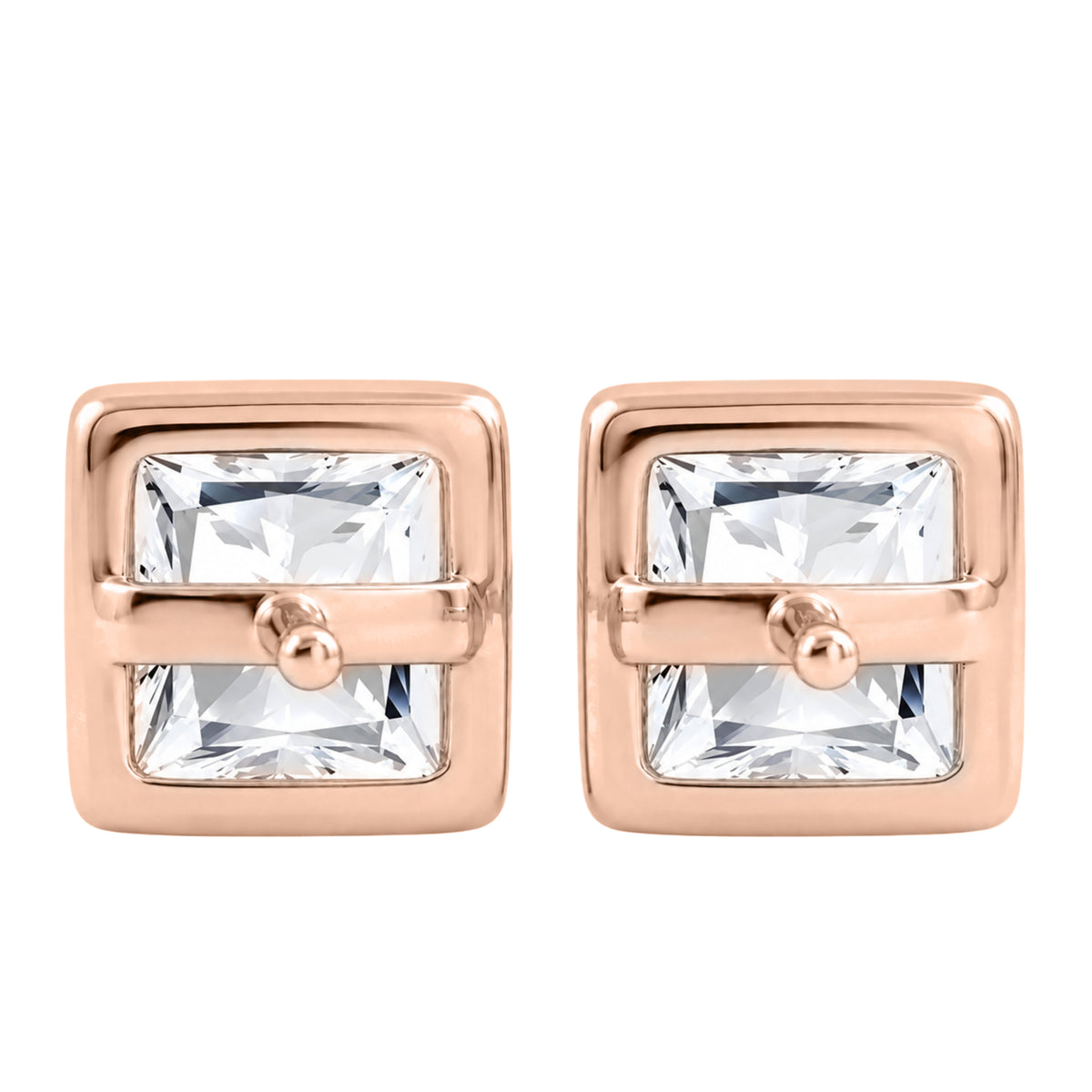1-6 ctw Princess Solitaire Bezel Stud Earrings