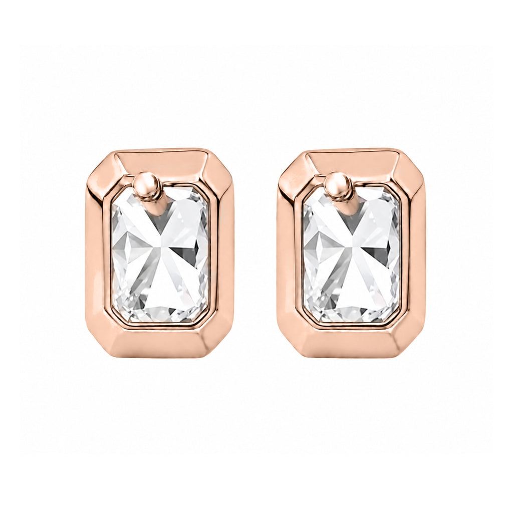 1-6 ctw Radiant Solitaire Bezel Stud Earrings
