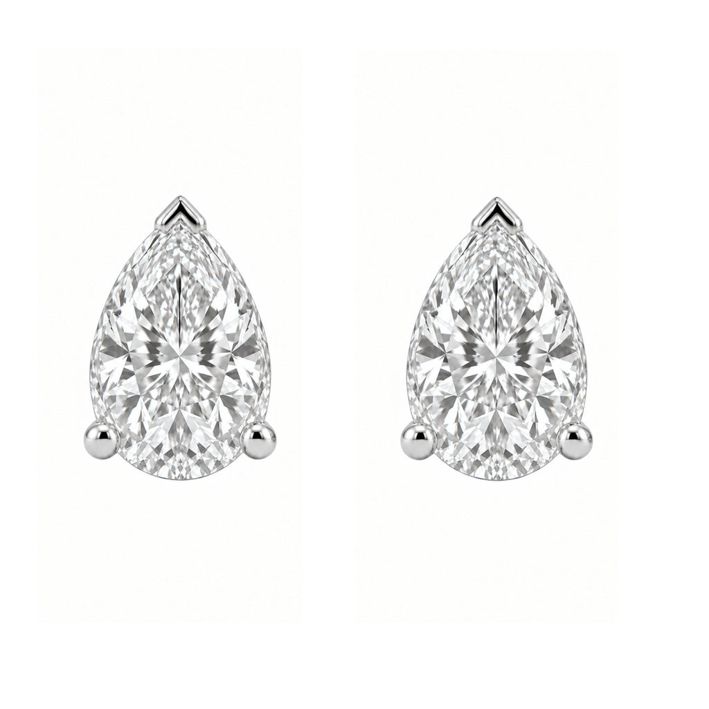 1-6 ctw Pear Solitaire Stud Earrings
