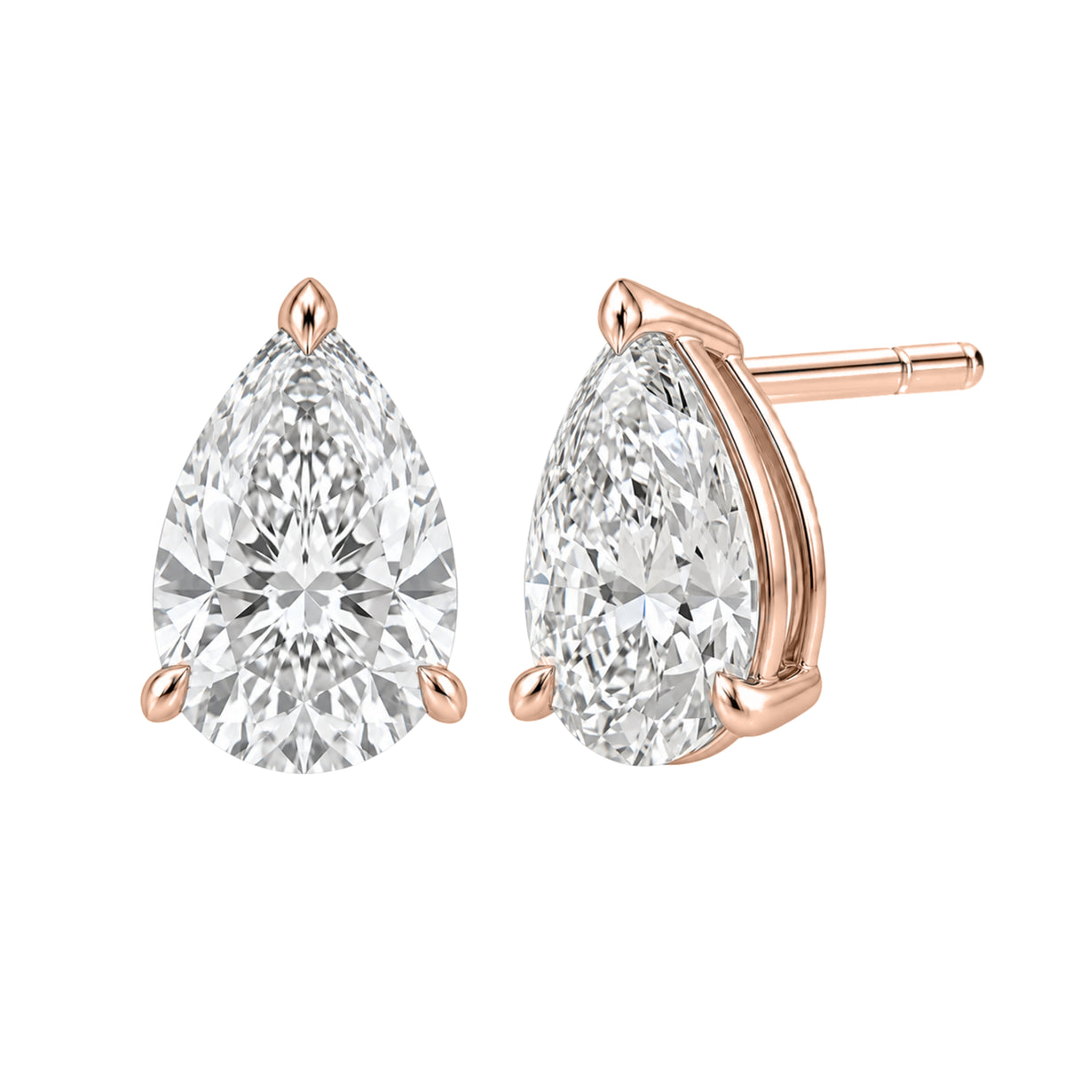 1.00-6.00 ctw Mixed Cut Stud Earrings