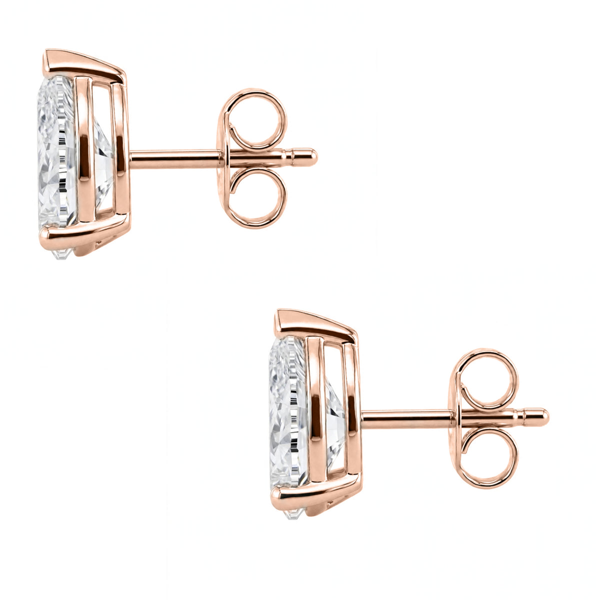 1-6 ctw Pear Solitaire Stud Earrings