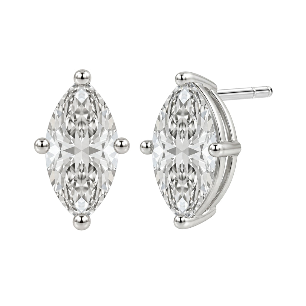 1-6 ctw Marquise Solitaire Stud Earrings