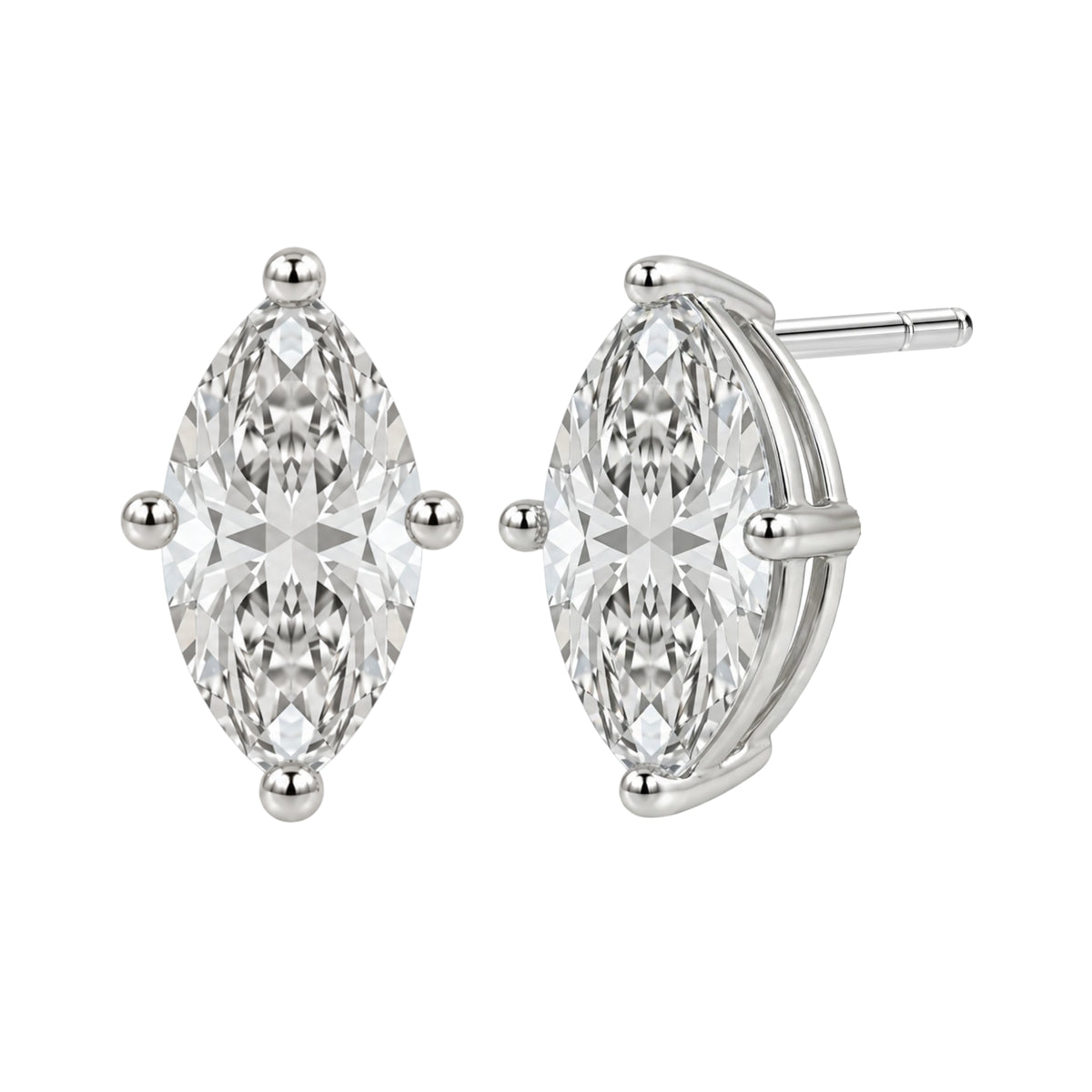 1-6 ctw Marquise Solitaire Stud Earrings