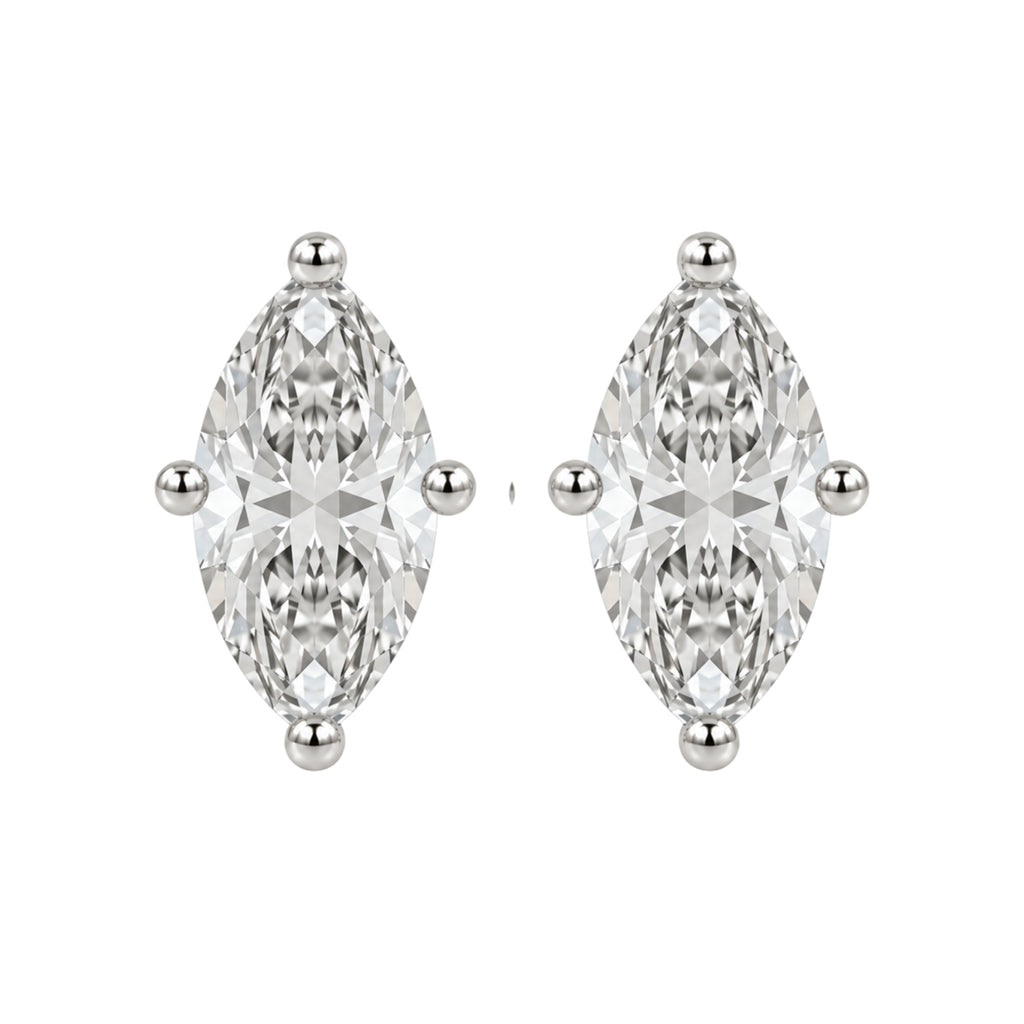 1-6 ctw Marquise Solitaire Stud Earrings