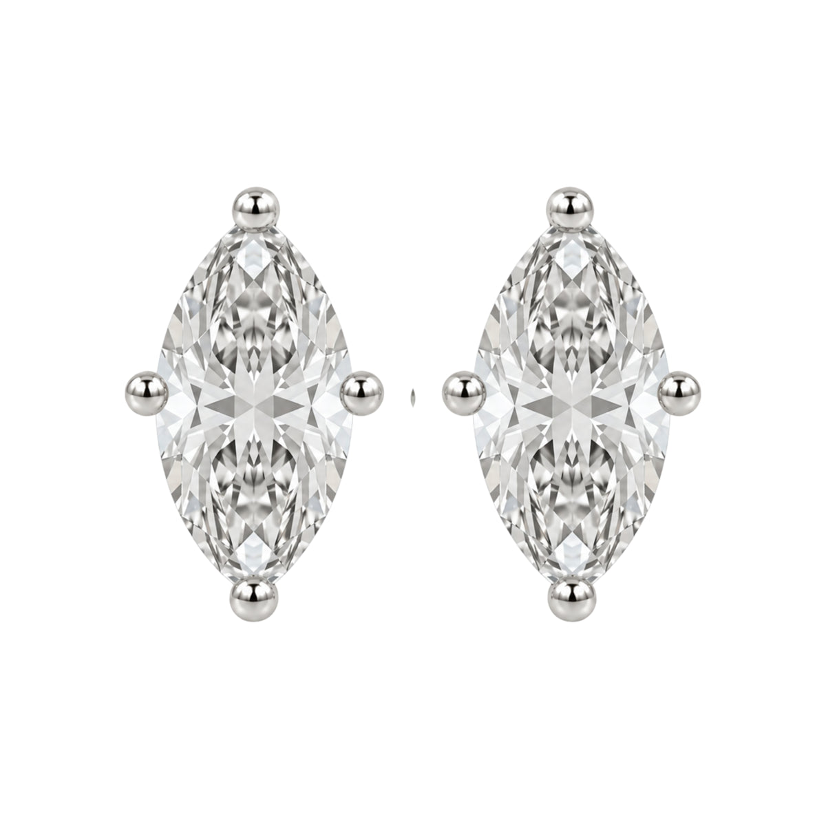 1-6 ctw Marquise Solitaire Stud Earrings