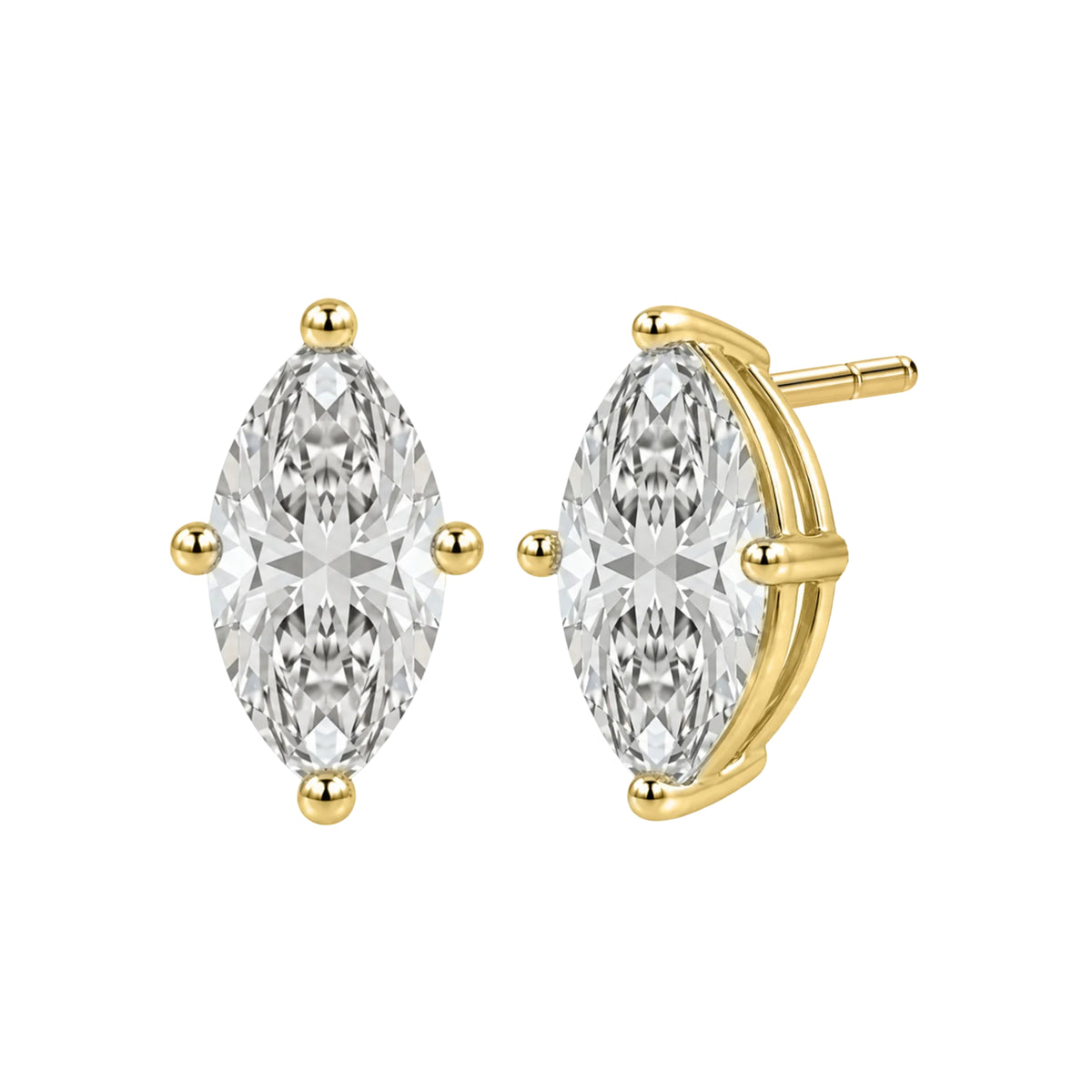 1.00-6.00 ctw Mixed Cut Stud Earrings